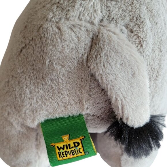 Wild Republic Elephant 13 inch Plush Gray Tusks Realistic Stuffed Animal Toy K&M - Picture 5 of 8